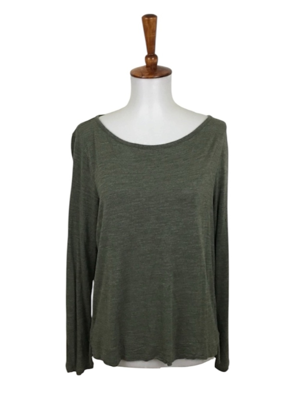 Madewell Anthem Boat Neck Tee Women’s  Green‎ M Long Sleeve